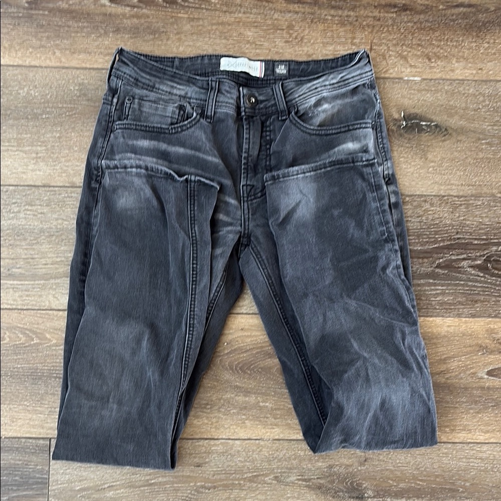 Black Washed Distressed Jeans - Picture 7 of 8